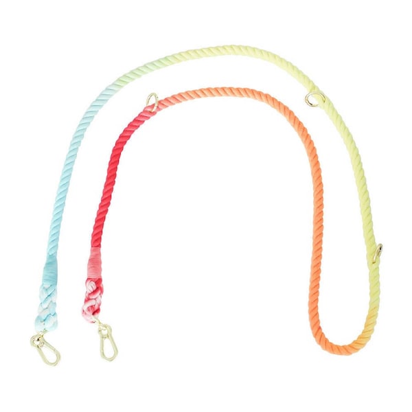 Annabel Trends Hot Dog Extra Long Stylish Multipurpose Rope Lead 1.85m Rainbow