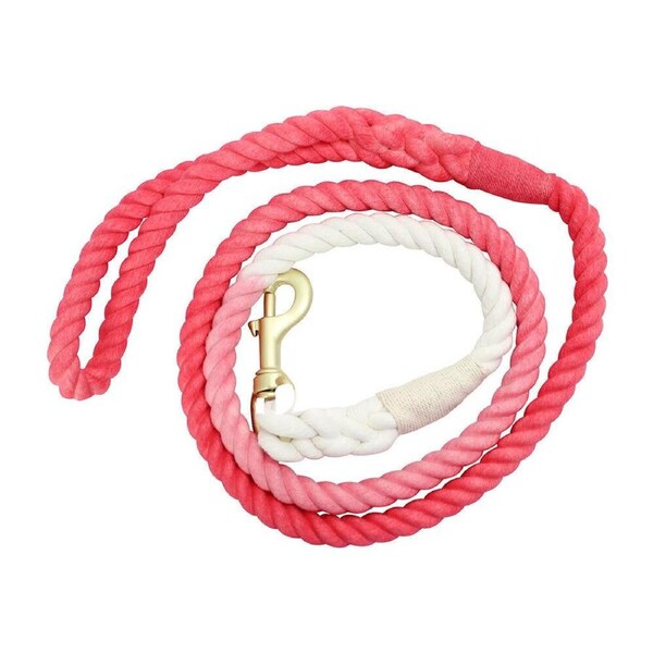 Annabel Trends Hot Dog Durable Lightweight Cotton Rope Lead 1.3m Peach Powder