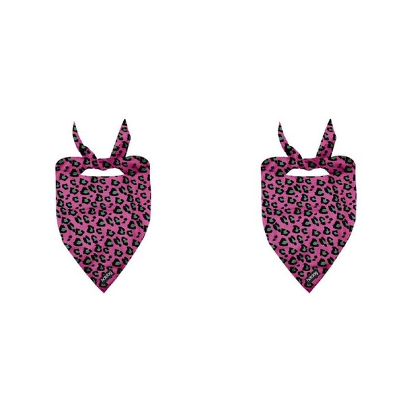 2PK Annabel Trends Hot Dog Cooling Fashionable Dog Bandana Accessory Pink Ocelot