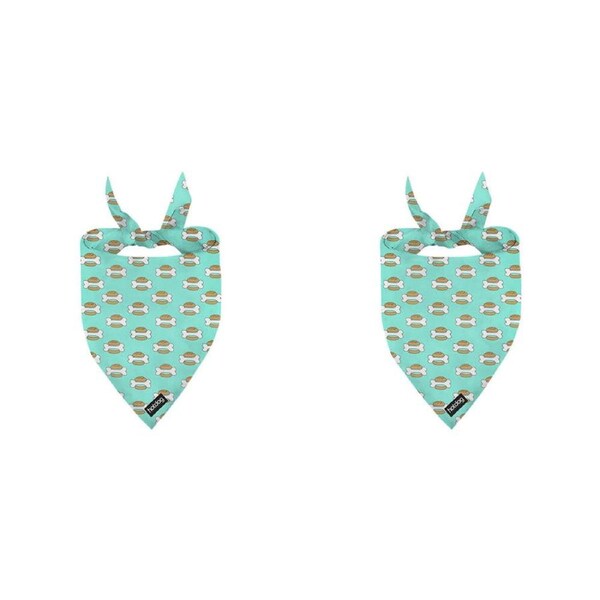 2PK Annabel Trends Hot Dog Cooling Fashionable Dog Bandana Accessory Bone Burger