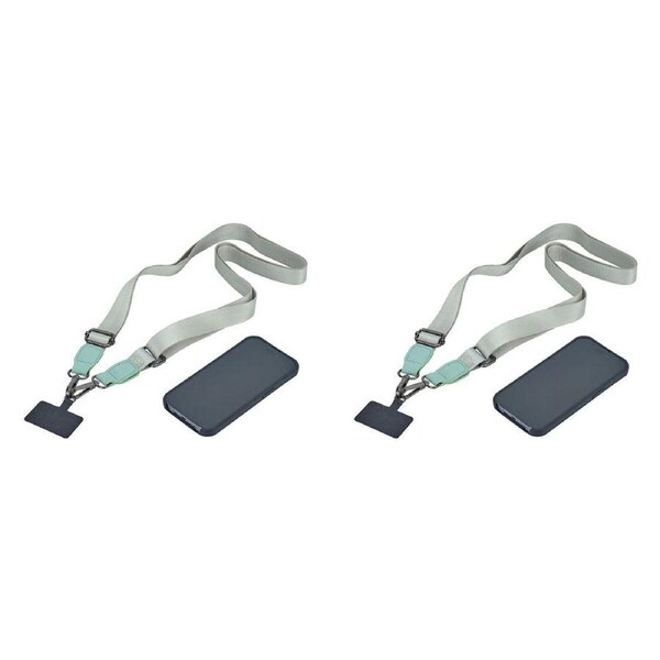 2PK Annabel Trends Stylish Hands-Free Trendy Phone Strap Lanyard Accessory Sage