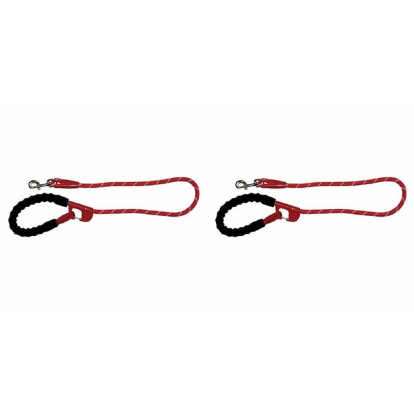 2PK Annabel Trends Sturdy Easy Locking Snap & Stay Secure Dog/Pet Leash Red