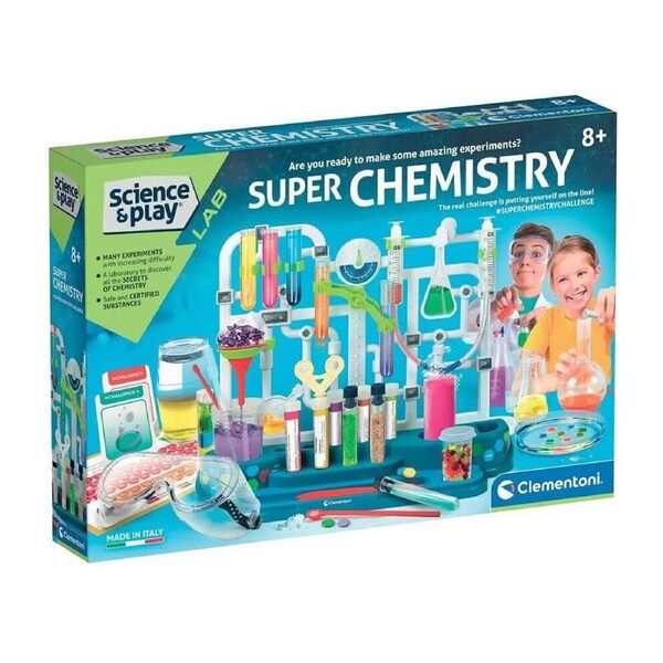 Clementoni Science & Play Lab Super Chemistry Educational Toy Set Kids 8y+