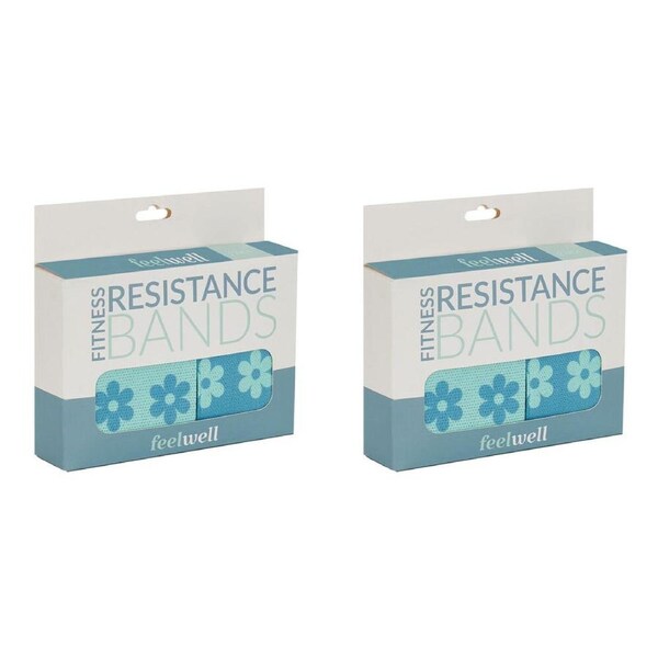 4pc Annabel Trends Exercise Fitness Feel Well Medium/Hard Resistance Bands