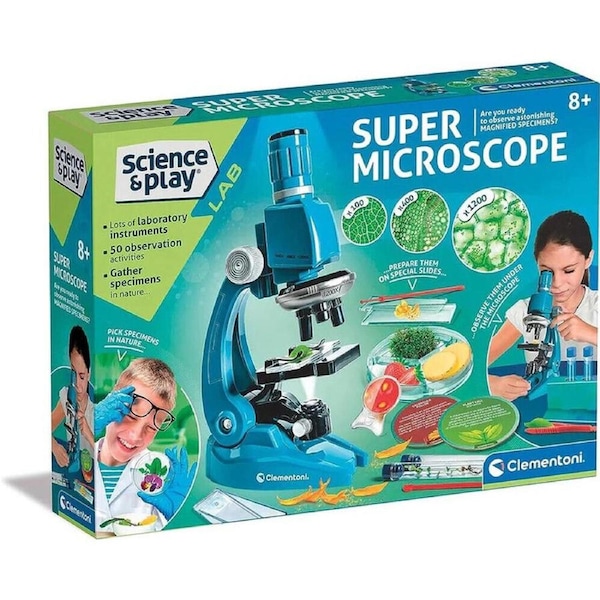 Clementoni Science & Play Lab Super Microscope Educational Toy Kids/Child 8y+