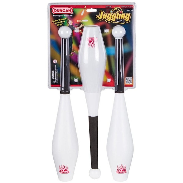 3pc Duncan Juggling Clubs Set Assorted Colours Active Play Toy Kids/Child 12+