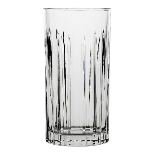 6pc Porto Peyton Soda Lime Glass Hi Ball Tumblers Drinkware Set 350ml Clear