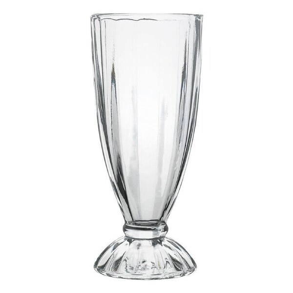 4pc Porto Soda Lime Glass Dessert Milkshake/Ice Cream Glasses Set 340ml Clear