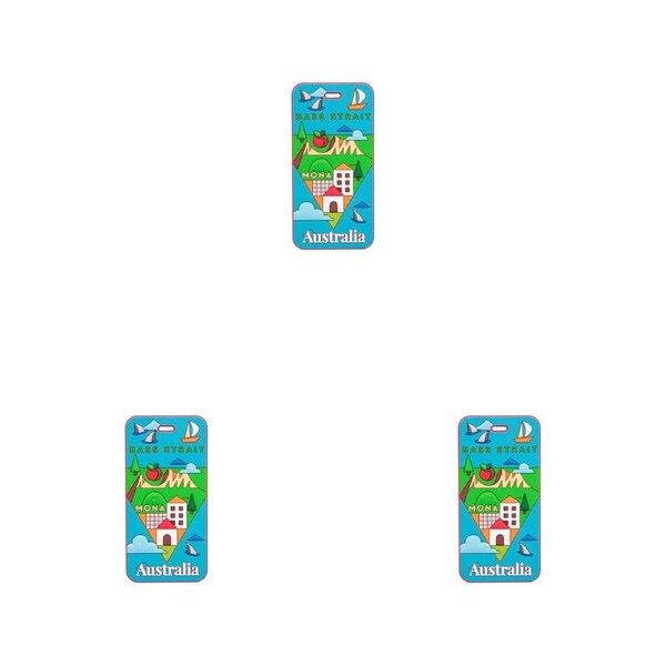 3PK Annabel Trends Australia Luggage Tag Travel Suitcase Label 13cm Tasmania