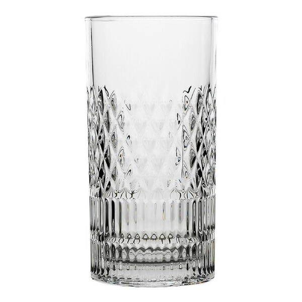 6pc Porto Addison Soda Lime Glass Hi Ball Tumblers Drinkware Set 350ml Clear