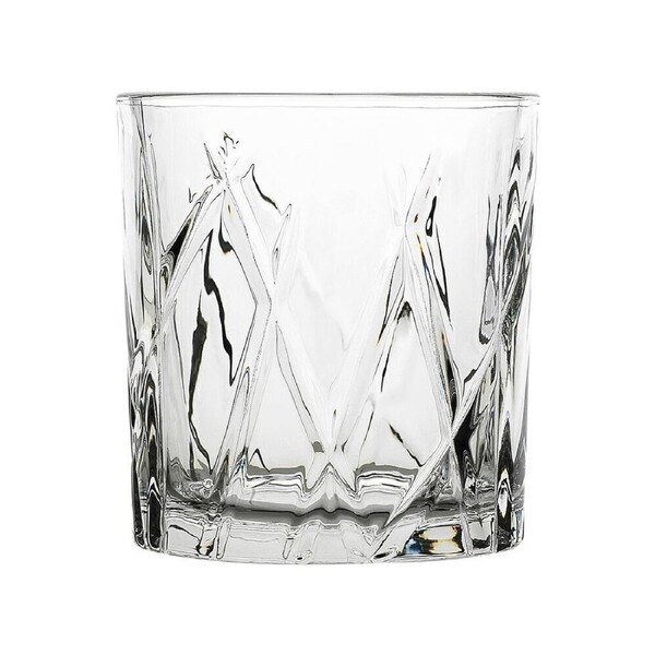 6pc Porto Riley Soda Lime Glass Tumblers Cocktail Drinkware Set 280ml Clear