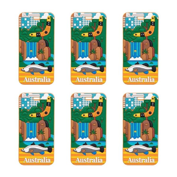 6PK Annabel Trends Australia Luggage/Bag Tag Travel Suitcase Label 13cm Darwin