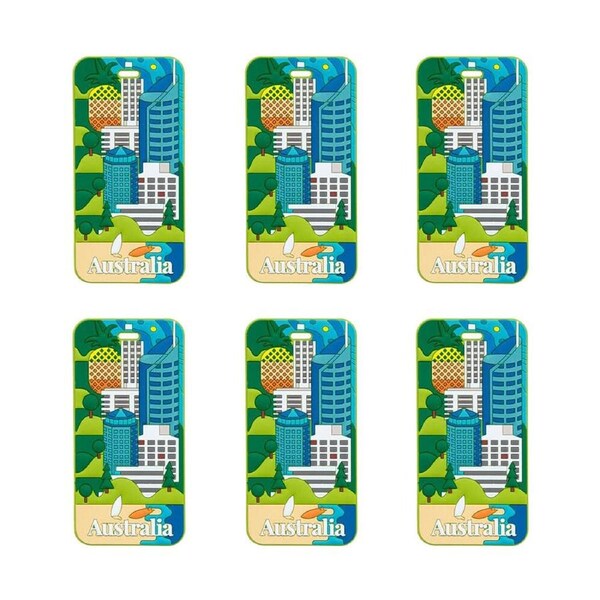 6PK Annabel Trends Australia Luggage Tag Travel Suitcase Label 13cm Queensland