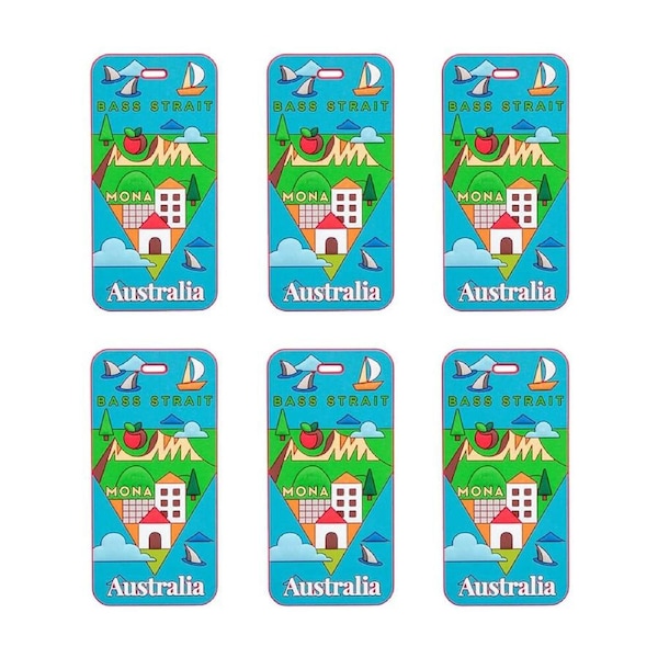 6PK Annabel Trends Australia Luggage Tag Travel Suitcase Label 13cm Tasmania