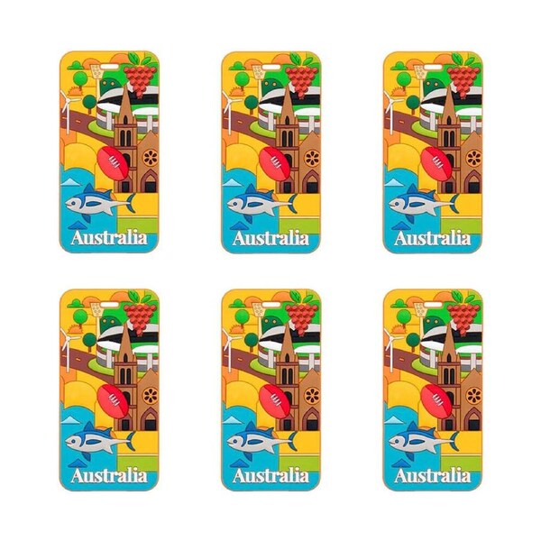6PK Annabel Trends Australia Luggage Tag Travel Suitcase Label 13cm Adelaide