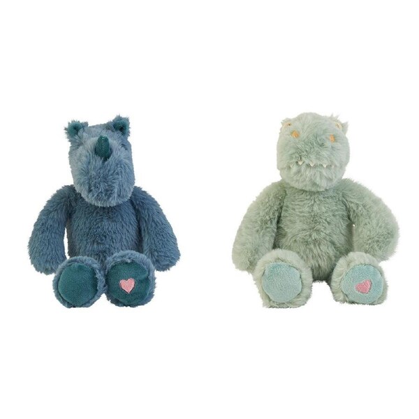 2pc Annabel Trends Plushie Pals Kids Plush Toy Babies Rhino & Crocodile 0y+