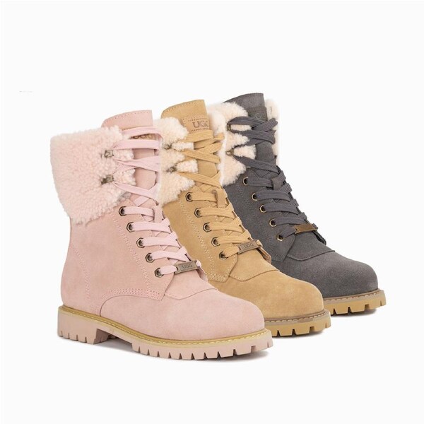 Ugg Liliana Shearling Zip Boots EU38 / AU8L / 240-245mm / DUSTYPINK