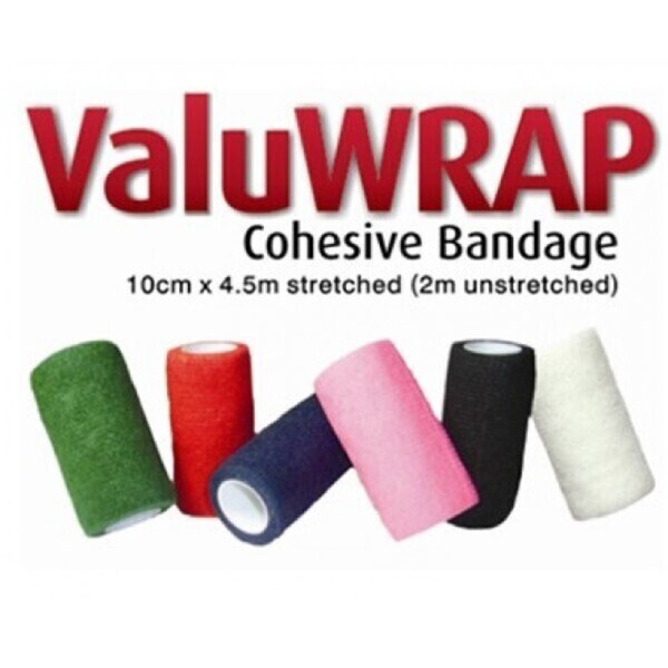 Valuwrap Cohesive Bandage Conforming Adhesive 10cm White
