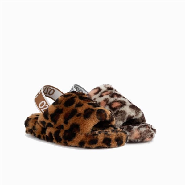 Ugg Kids Brooklyn Fluff Slide EU35 / AU2/3 / 210mm / STORMY GREY