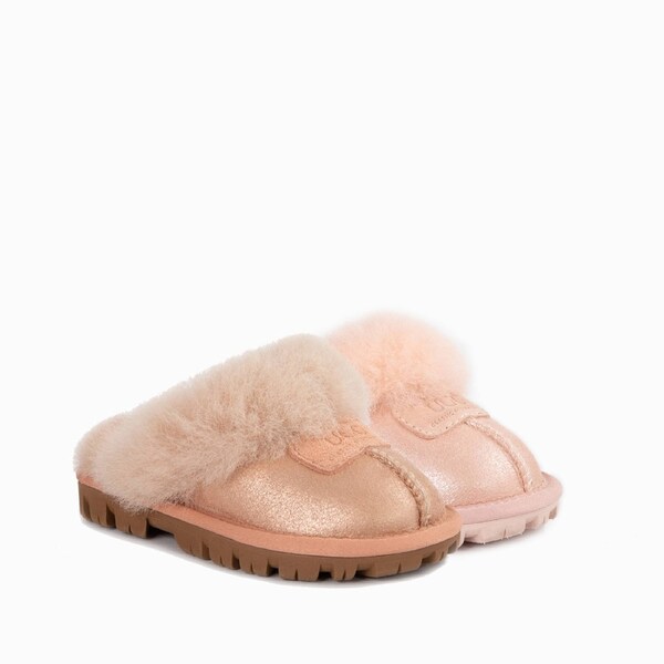 Ugg Kids Coquette Metallic Slipper EU27 / AU7/8 / 165mm / METALLIC PINK