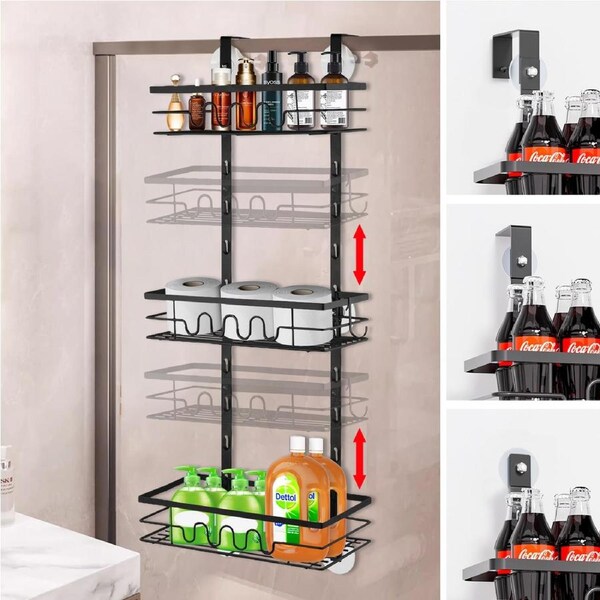 ACA 3-Tier Over Door Shower Caddy Hanging Bathroom Kitchen Storage Rack Holder Organizer Shelf
