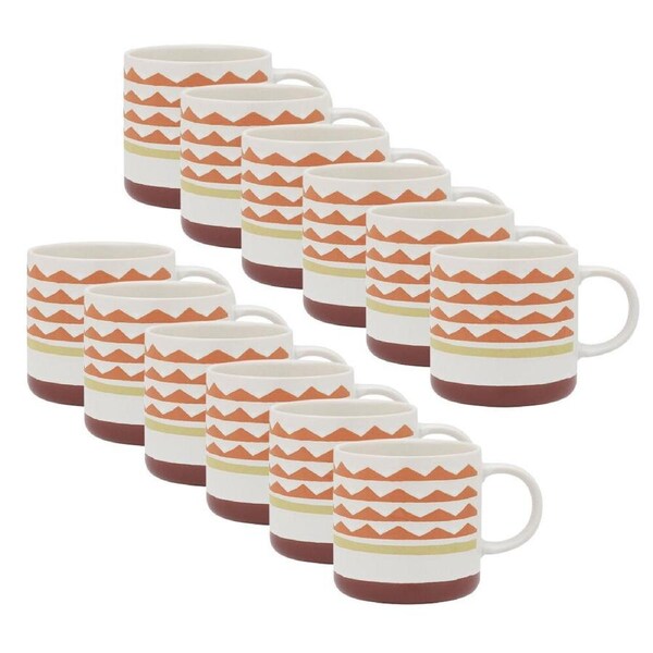 12PK Porto Vida Stoneware Drinking Beverage Mug w/ Handle 12cm/320ml Watermelon