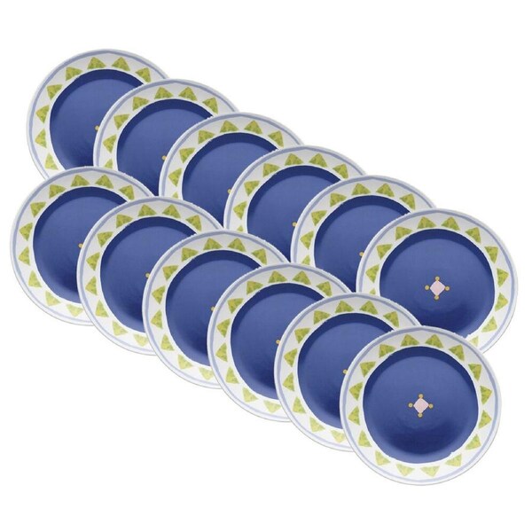 12PK Porto Fiesta Round Porcelain Dinner Side Plate Tableware/Serveware 20cm Sol