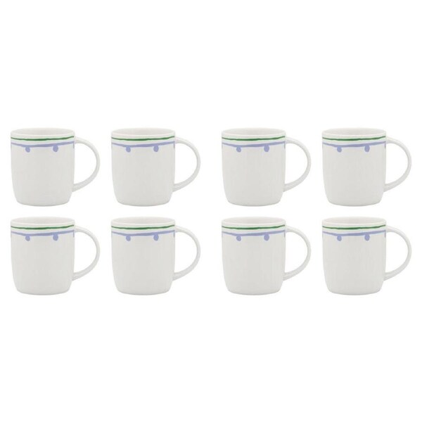 2x 4pc Porto Fiesta Mugs Set w/ Handle Drinking Water/Coffee Cup 300ml Lilac