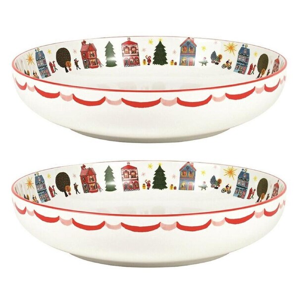 2PK Porto Night Before Porcelain Serving Soup Dish Bowl Dinnerware 32cm Avenue