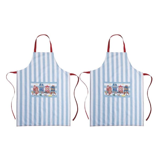 2PK Porto Night Before Cotton Chef Apron w/Front Pocket Kitchen Cooking 95cm