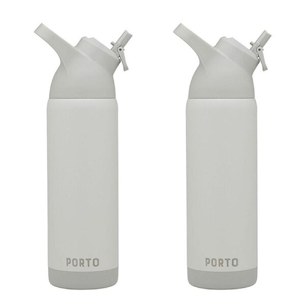 2PK Porto Atlas Vacuumed Insulated Water Bottle Portable Flask 700ml Cloud