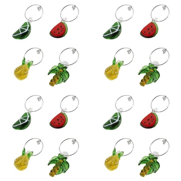 4x 4pc Porto Fiesta Reusable Wine Charm Glass Cocktail Drink Beverage Marker