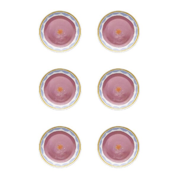 6PK Porto Fiesta Round Porcelain Dinner Side Plate Tableware/Serveware 20cm Flor