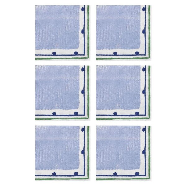 2x 20pc Porto Fiesta Paper Napkin Dinner/Lunch Party Serviette Tissue Blue