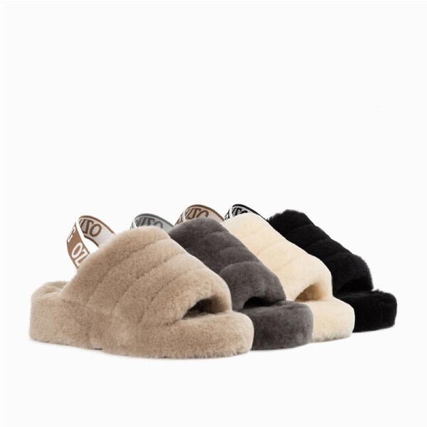 Ugg Brooklyn Fluff Slide EU39 / AU9L / 245-250mm / BLACK