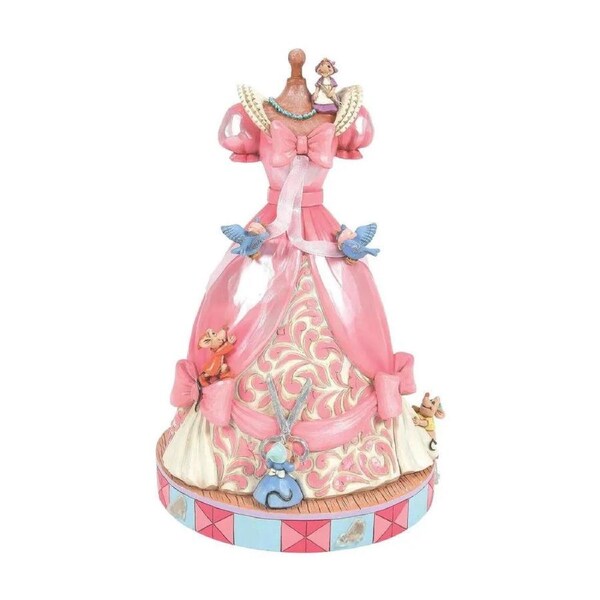 Jim Shore Disney Traditions - Cinderella's Pink Dress Musical Figurine