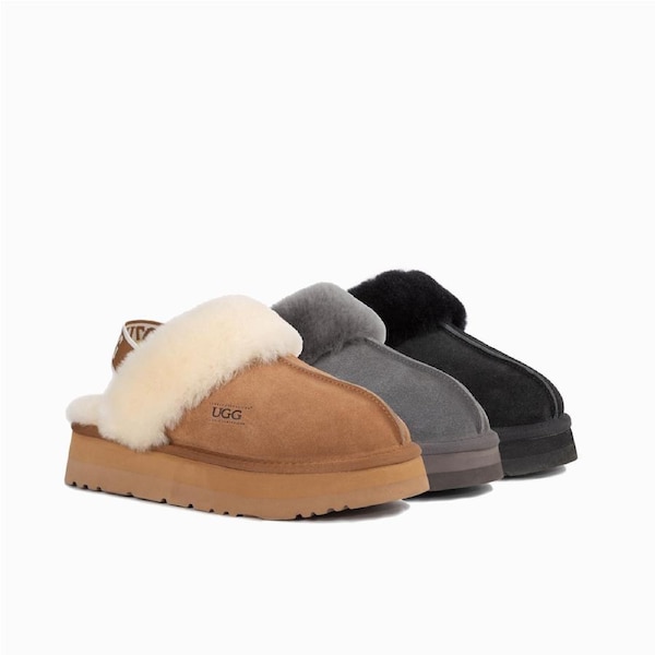 Ugg Platform Slipper (Elastic Backstrap) EU36 / AU6L / 230mm / BLACK