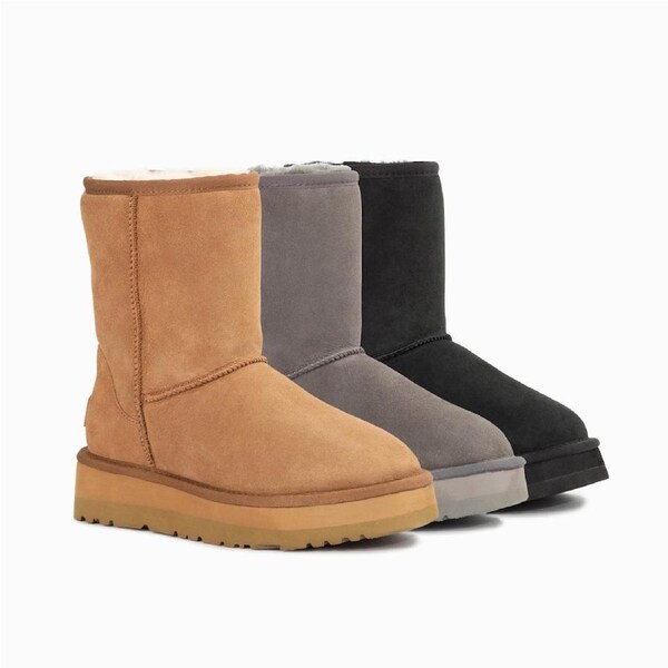 Ugg Classic Platform Short Boots (Water Resistant) EU40 / AU10L / 255mm / CHESTNUT