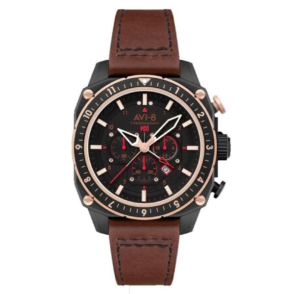 AVI-8 Hawker Hunter Atlas Chronograph Jade Black Dial AV-4100-09 50M Mens Watch