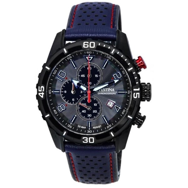 Festina Sport Chronograph Date Black Dial Quartz F20519-3 100M Analog Mens Watch