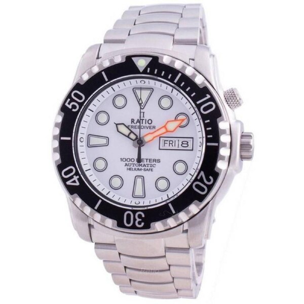 RATIO FreeDiver Helium-Safe Automatic 1068HA96-34VA-WHT 1000M Diver Mens Watch