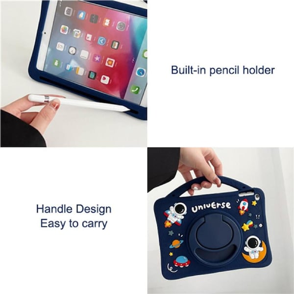 Nevenka Astronaut Tablet Case for iPad Shockproof with Handle 360 Rotating Stand iPad 10 10.9inch 2022