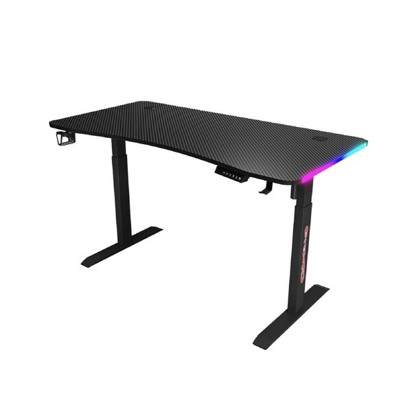 MIUZ RGB Electric Standing Gaming Desk Office Laptop Motorised Table Height Adjustable - 3 Sizes 140 x 60 x 115cm