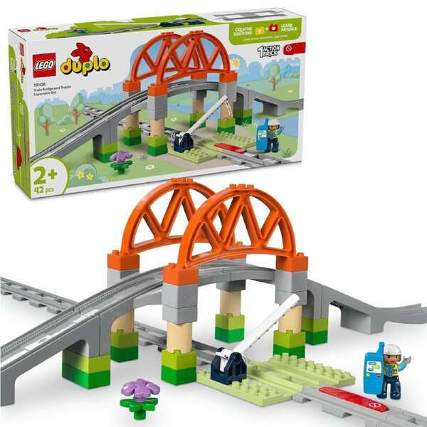LEGO DUPLO Town Train Bridge and Tracks Expansion Set (10426)