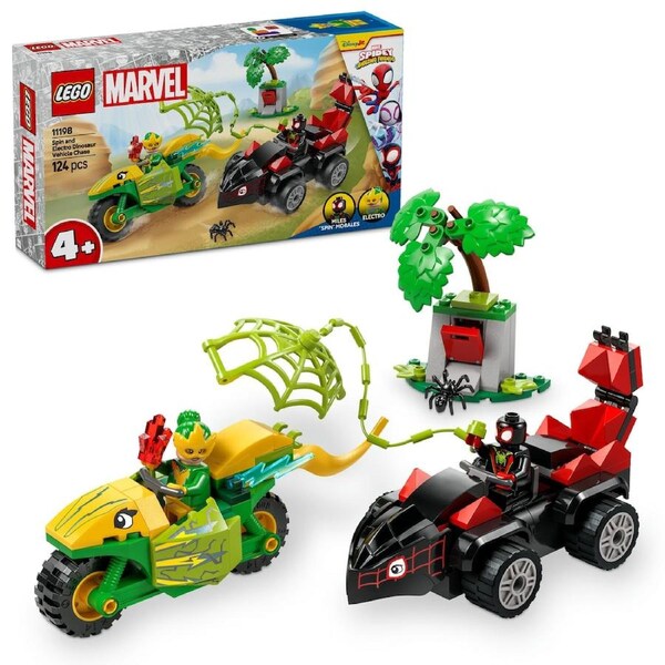 LEGO Spidey Spin and Electro Dinosaur Vehicle Chase (11198)