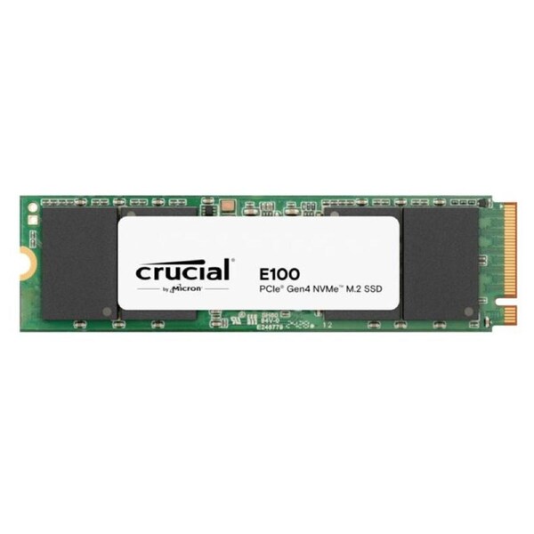 Crucial E100 480GB Gen4 NVMe SSD 4700/2500 MB/s R/W 60TBW 350K/460K IOPS 1.5M hrs MTTF M.2 PCIe4 3yrs <500GB ~Crucial P3 CT500P3SSD8 CT480E100SSD8