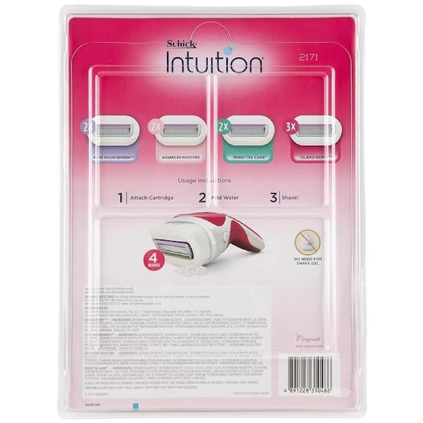 Schick Intuition Razor With 9 Cartridges
