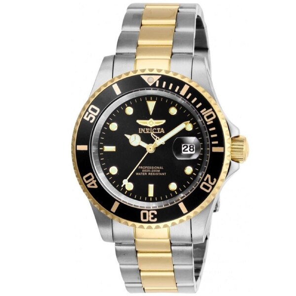 Invicta Pro Diver Gold Tone/Black Men's 200m Stainless Steel Quartz Watch 26973