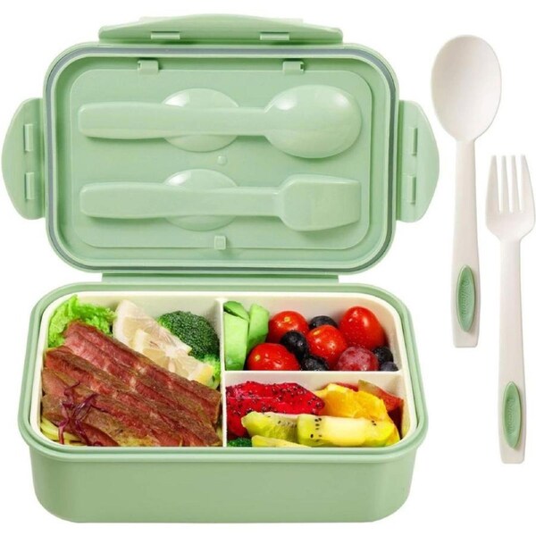 Bento Box for Kids Lunch Containers Kids with 3 Compartments Kids Bento Lunch Box Microwave Safe Freezer Safe