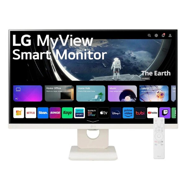 LG MyView 25 Inch Full HD IPS All-In-One Smart Monitor White 25SR50F-W